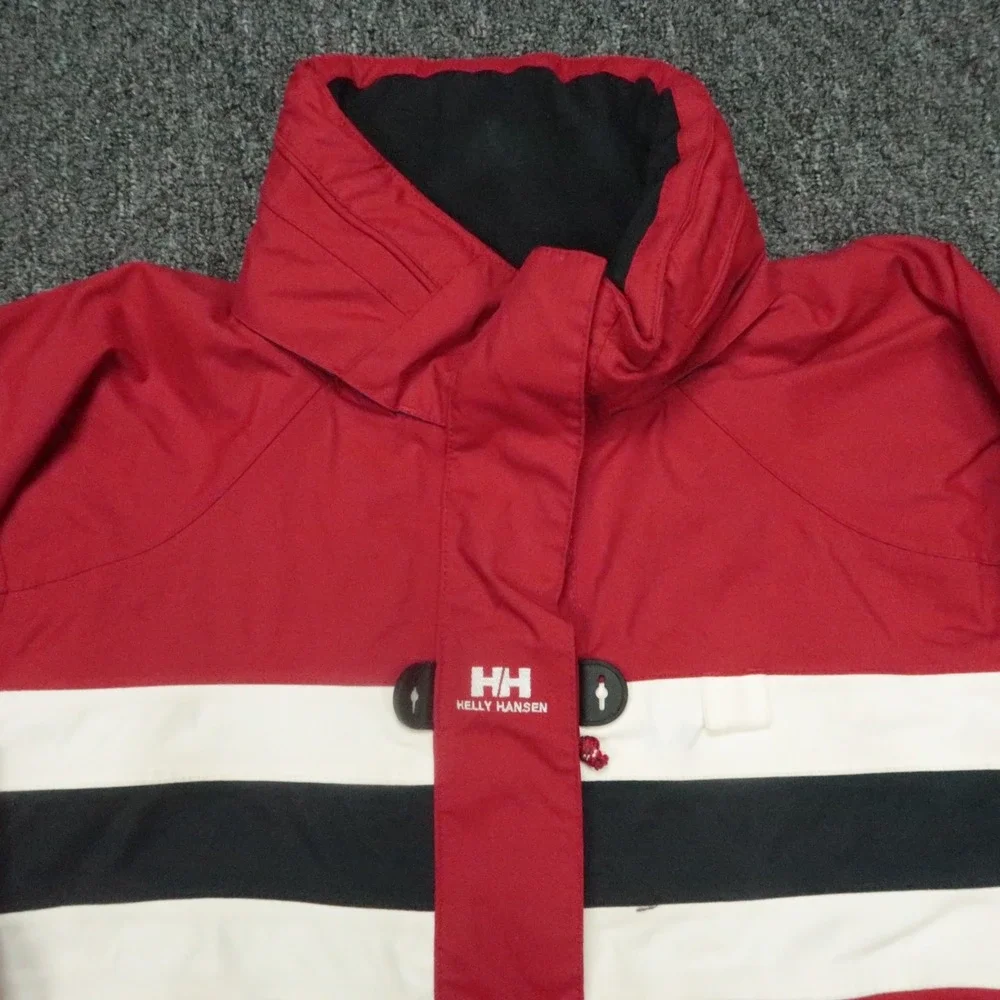 Helly Hansen Jacket Men Small Red Original Sailing Crimson Waterproof Tech 31098